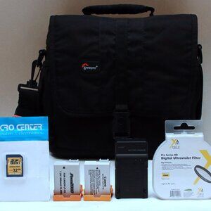 Canon Rebel T5i T4i T3i T2i Accessory Kit with 2x LP-E8, Charger, UV, Bag, 32GB